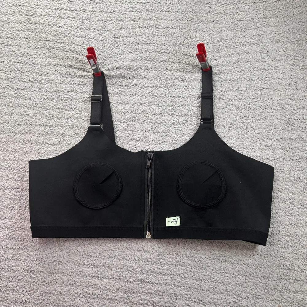 Motif Medical Hands-Free Pumping Bra Black XS-L Maternity Postpartum Nursing New